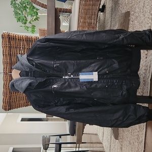 NWT Men's vintage style bomber jacket with removable Hoodie